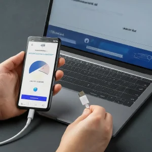 connect mobile with laptop