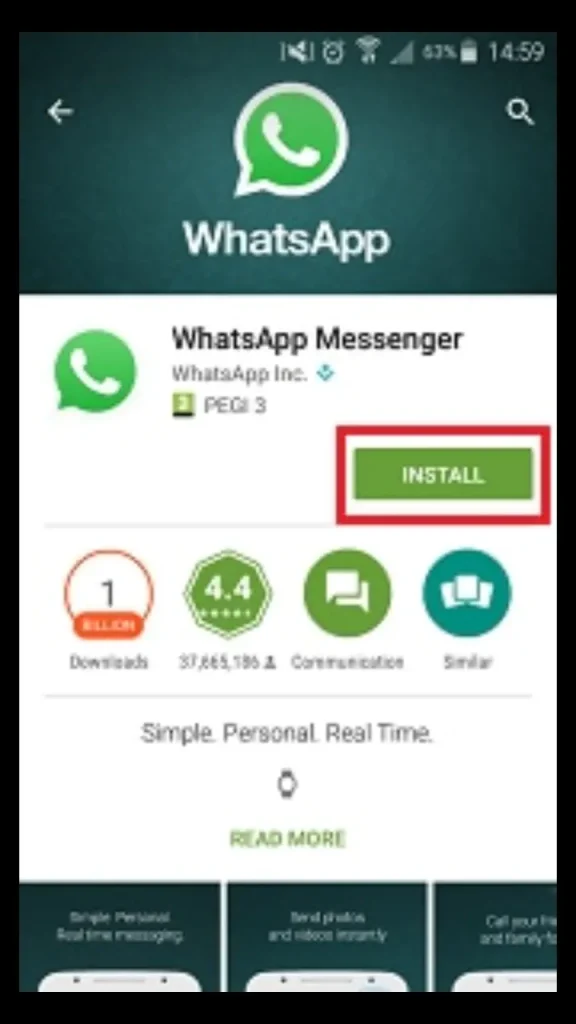 whatsapp installation
