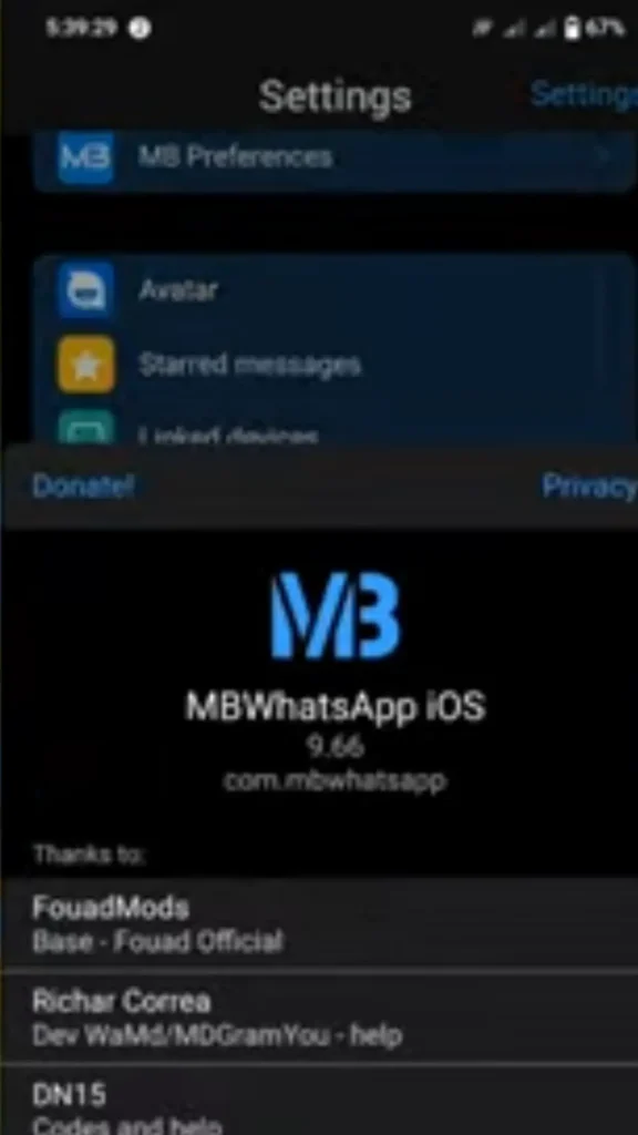 mbwa ios settings