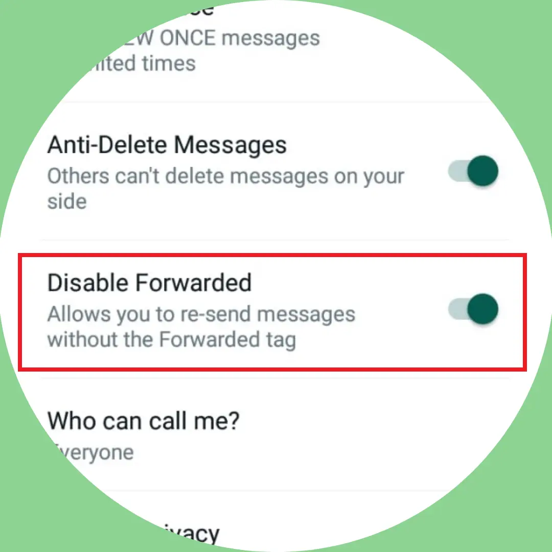 Disable forwarded tag
