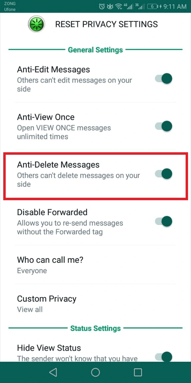 Anti-deleted messages
