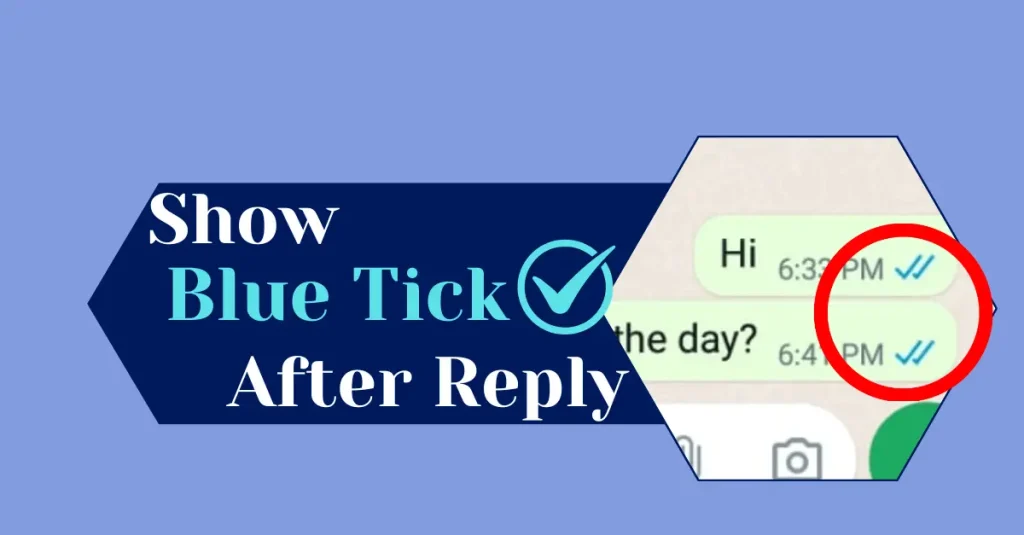 show blue tick after reply banner